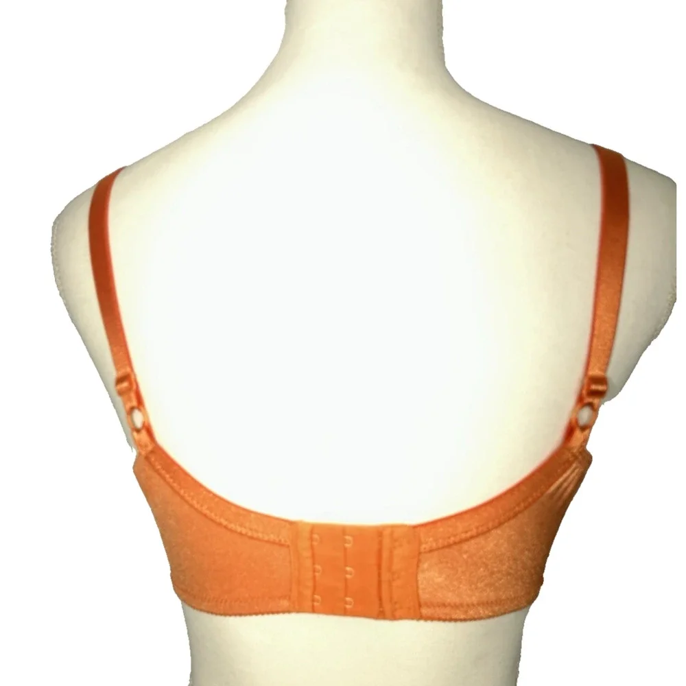 Vintage Victoria‎ Secret Gold Label Lace Bra Underwire Women's 34DD Orange